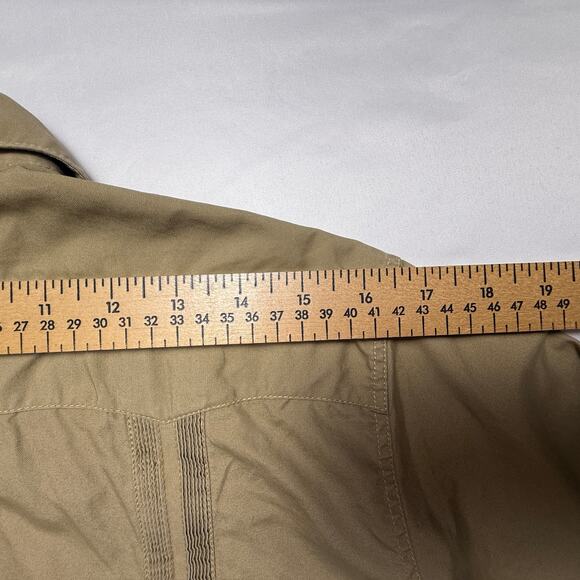Monitaly x Camisería Canul Guayabera Shirt — Khaki Poplin Vancloth, Size Small - Picture 10 of 14